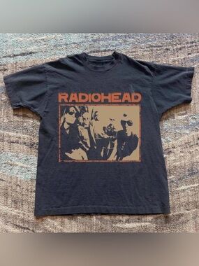 Radiohead Band Photo Black Alternative Rock Music Graphic T-Shirt